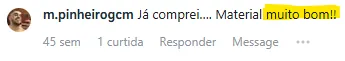 Comentário real de aluno 4