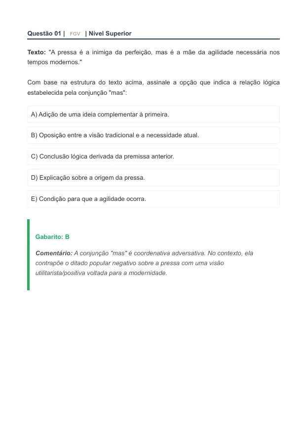 Questão comentada com gabarito