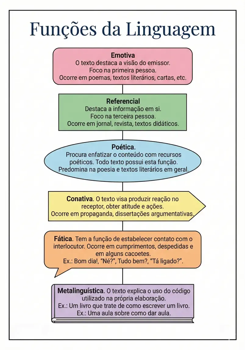 Flashcard de Funções da Linguagem