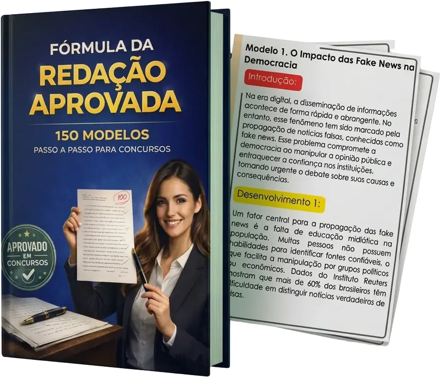 Mockup do bônus 🎁 +150 MODELOS DE REDAÇÃO NOTA 1000™